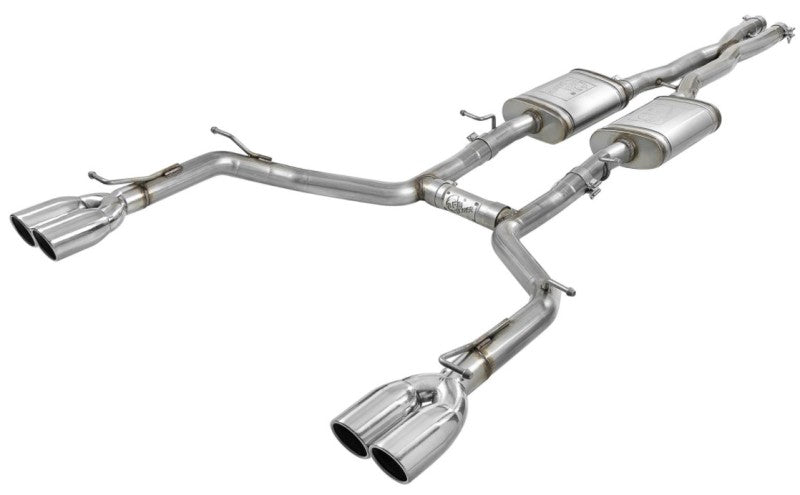 aFe MACH Force-Xp 2-1/2in 304 SS Cat-Back Exhaust 15-19 Dodge Challenger V6-3.6L - Polished Tip aFe