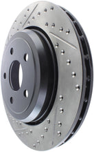 Load image into Gallery viewer, StopTech 12-15 Jeep Cherokee SRT8 Sport Slotted &amp; Drilled Rear Passenger Side Rotor - eliteracefab.com