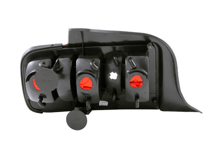 ANZO 2005-2009 Ford Mustang Taillights Red/Clear - 2010 Style