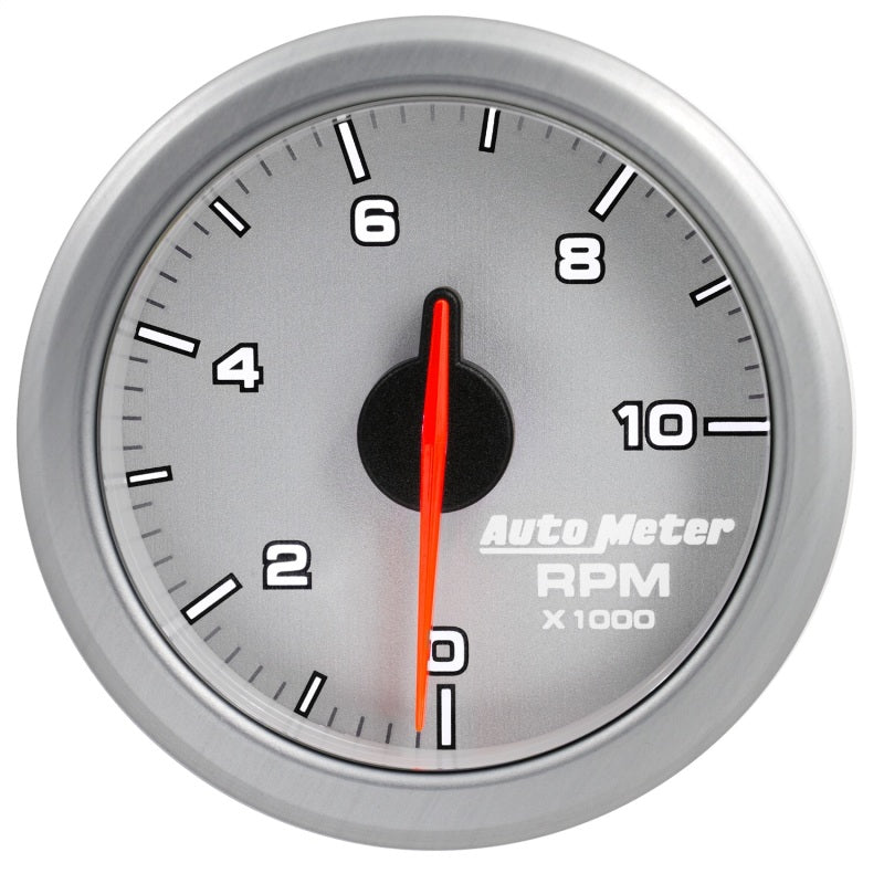 Autometer Airdrive 2-1/6in Tachometer Gauge 0-10K RMP - Silver 9197-UL