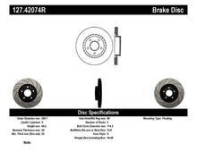 Load image into Gallery viewer, StopTech 1/02-05 Infiniti G35 (alloy disc) / 6/02-05 Nissan 350Z Slotted &amp; Drilled Right Front Rotor - eliteracefab.com