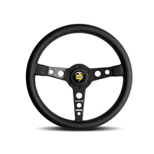 Load image into Gallery viewer, Momo Prototipo 6C Steering Wheel 350 mm - Black Leather/Gry St/Cbn Fbr Spoke - eliteracefab.com