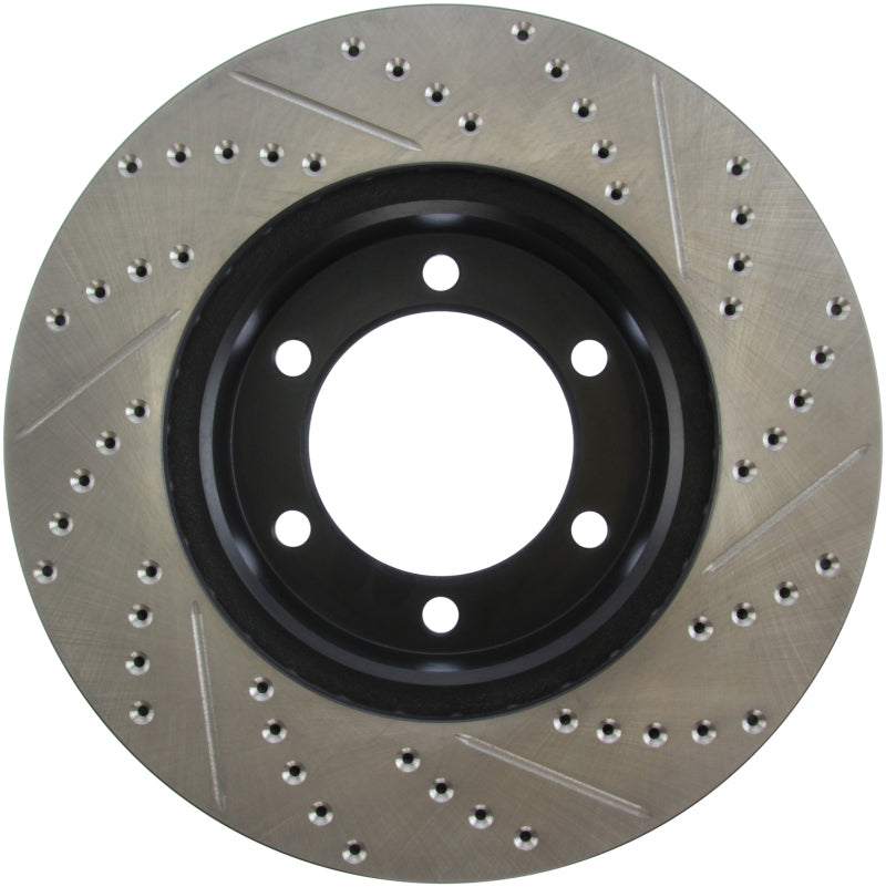 StopTech 00-06 Toyota Tundra / 01-07 Toyota Sequoia Front Right Slotted & Drilled Rotor Stoptech