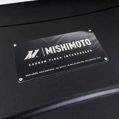 Mishimoto Universal Carbon Fiber Intercooler - Gloss Tanks - 525mm Silver Core - C-Flow - C V-Band