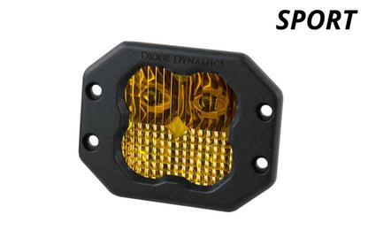 Diode Dynamics SS3 Sport ABL - Yellow SAE Fog Flush (Single)