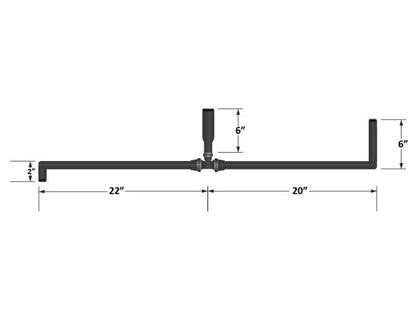 Fleece Performance Universal Pre-Formed 5/8in ID Hose w/ 90 Deg. Ends/1in ID T-Fitting - eliteracefab.com