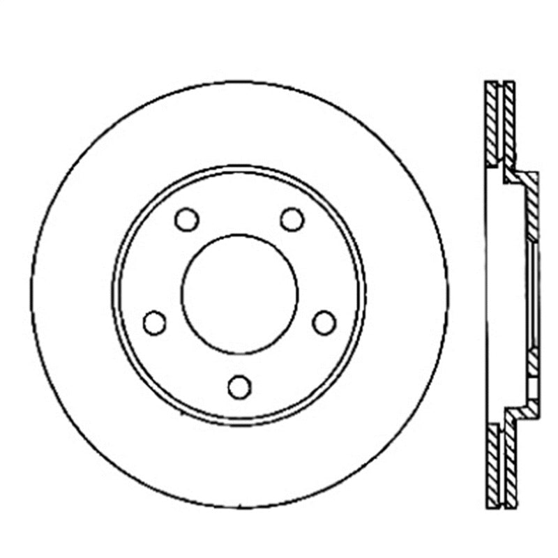 StopTech Power Slot 05-10 Mustang V6/4.0L / GT V8-4.6L Rear Left Slotted Rotor - eliteracefab.com