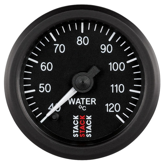Autometer Stack 52mm 40-120 Deg C 1/8in NPTF Male Pro Stepper Motor Water Temp Gauge - Black ST3307