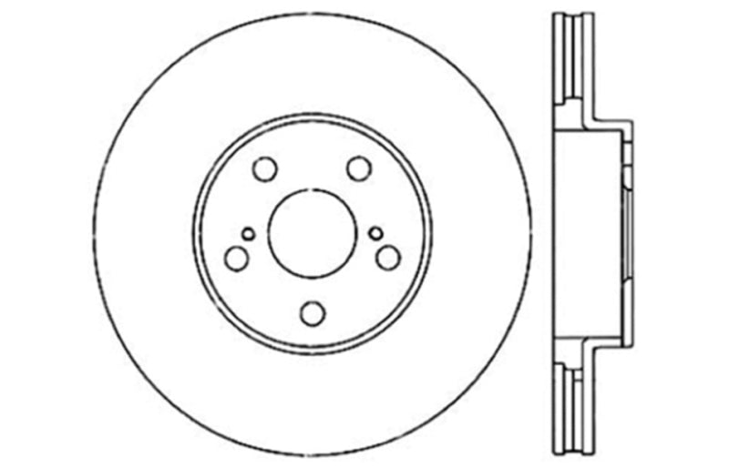 StopTech 03-08 Pontiac Vibe / 05-09 Scion tc Right Front Slotted & Drilled Rotor Stoptech