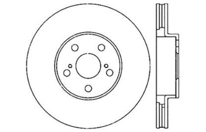 StopTech 03-08 Pontiac Vibe / 05-09 Scion tc Right Front Slotted & Drilled Rotor Stoptech