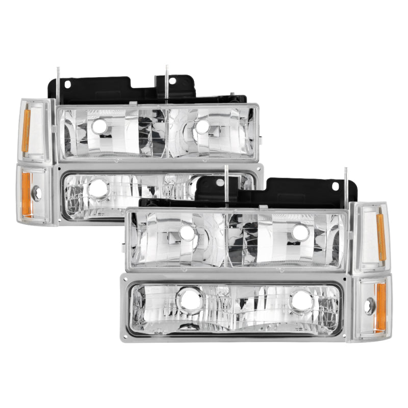 xTune GMC C/K Series 94-98 Headlights w/ Corner and Parking Lights - Chrome HD-JH-GCK94-C-SET - eliteracefab.com