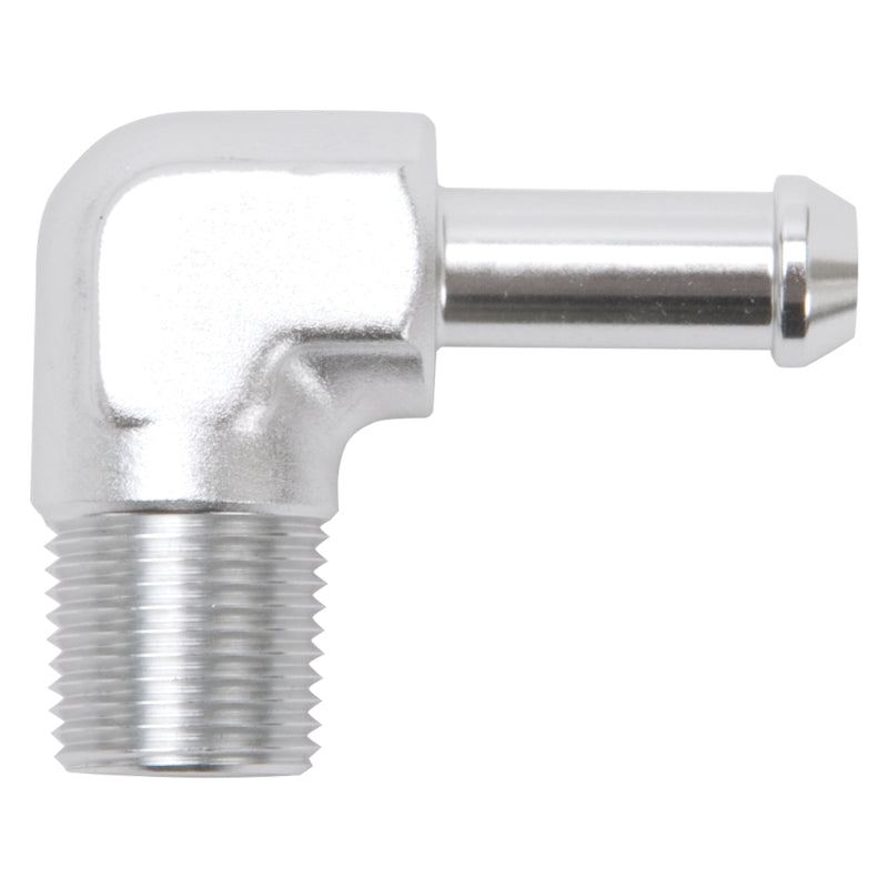 Edelbrock 8168 90 degree heater hose fitting 3/8 NPT to 3/8 barb aluminum
