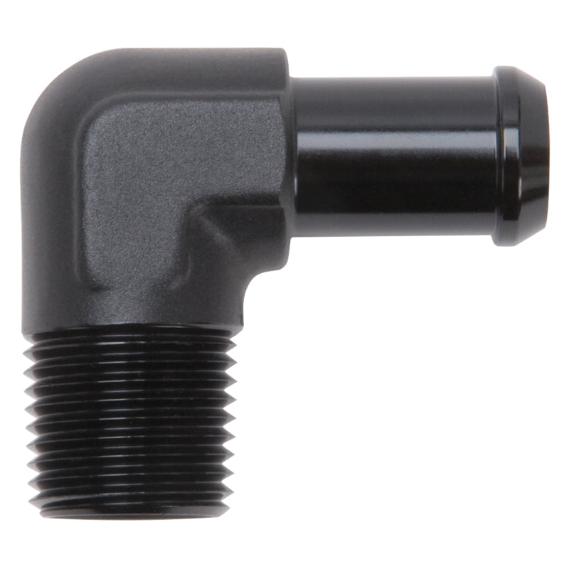 Edelbrock 8178 black 90 degree heater hose fitting 1/2 NPT to 5/8 barb