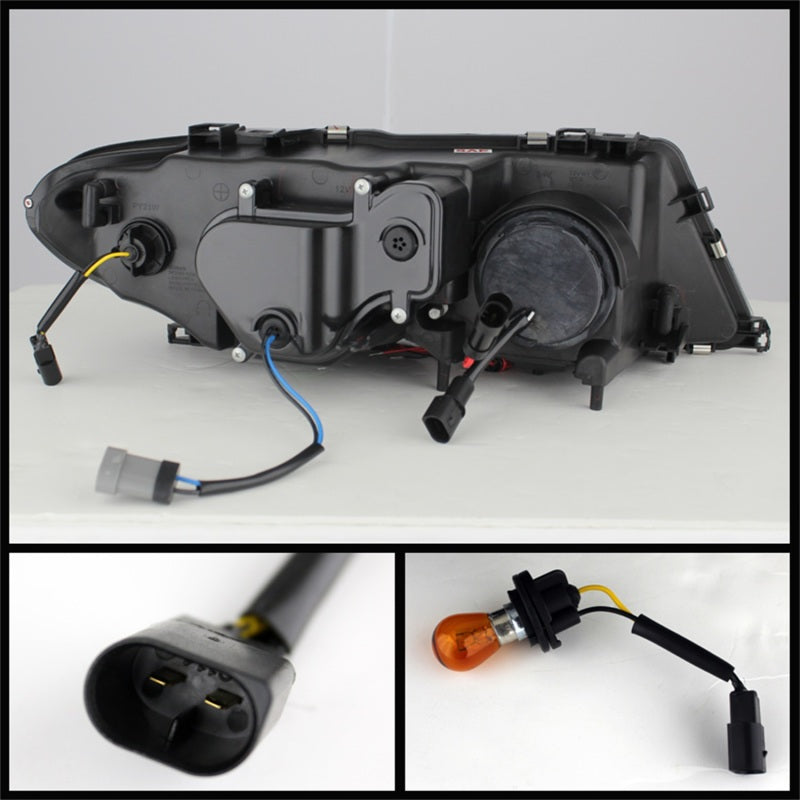 Spyder BMW E46 3-Series 04-06 2 DR Projector Halogen Model- LED Halo Blk PRO-YD-BMWE4604-2DR-HL-BK - eliteracefab.com