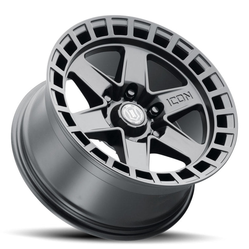 ICON Alloys Raider 17x8.5 6x5.5 0mm 4.75" Backspacing Satin Black Wheel - 3417858347SB