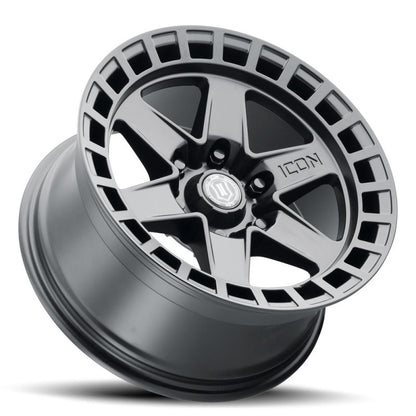 ICON Alloys Raider 17x8.5 6x5.5 0mm 4.75" Backspacing Satin Black Wheel - 3417858347SB