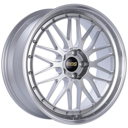 BBS LM 21x9 5x120 ET32 Diamond Silver Center Diamond Cut Lip Wheel -82mm PFS/Clip Required BBS