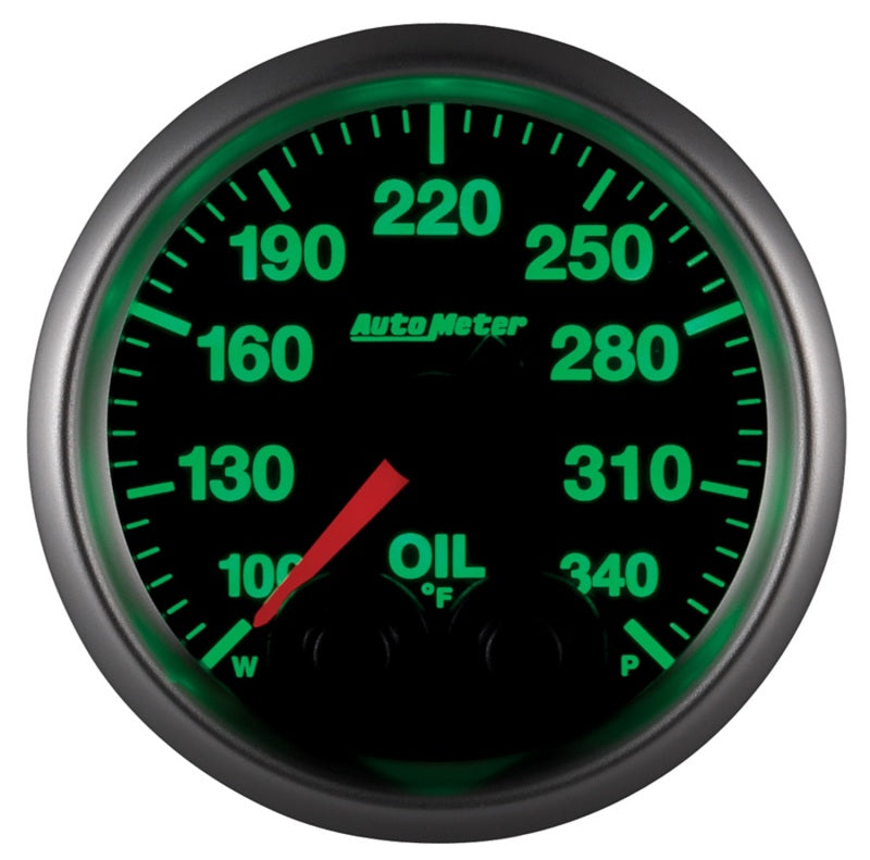 Autometer Elite 52mm 100-340 Deg F Oil Temp Peak & Warn w/ Electronic Control Gauge 5640
