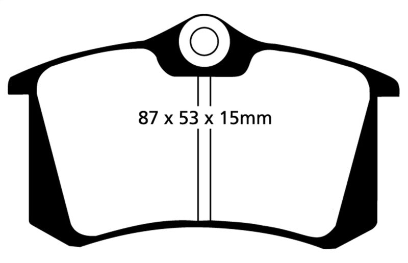 EBC 10-13 Audi A3 2.0 TD Yellowstuff Rear Brake Pads - eliteracefab.com