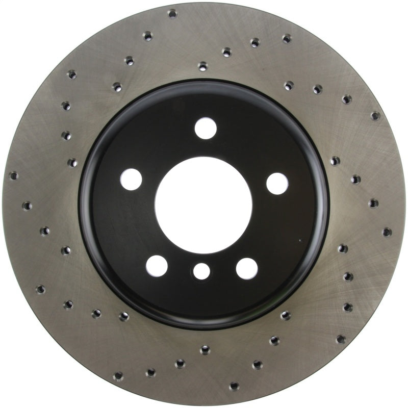 StopTech 11-13 BMW 550i Rear Right Drilled Sport Brake Rotor - eliteracefab.com