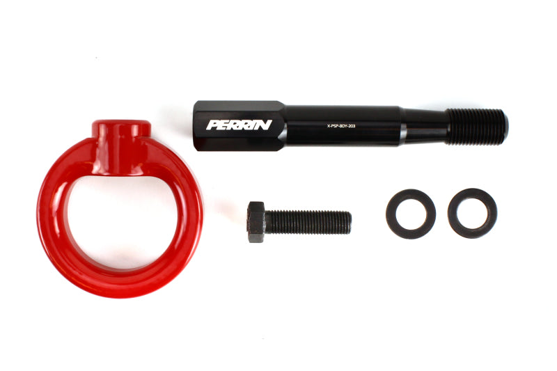 Perrin 15-17 Subaru WRX/STI Tow Hook Kit (Front) - Red - eliteracefab.com