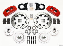 Load image into Gallery viewer, Wilwood Dynapro 6 Front Hub Kit 12.19in Drill Red 1965-1969 Mustang Disc &amp; Drum Spindle - eliteracefab.com