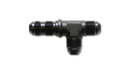 Vibrant -3AN Bulkhead Adapter Tee on Run Fittings - Anodized Black Only - eliteracefab.com