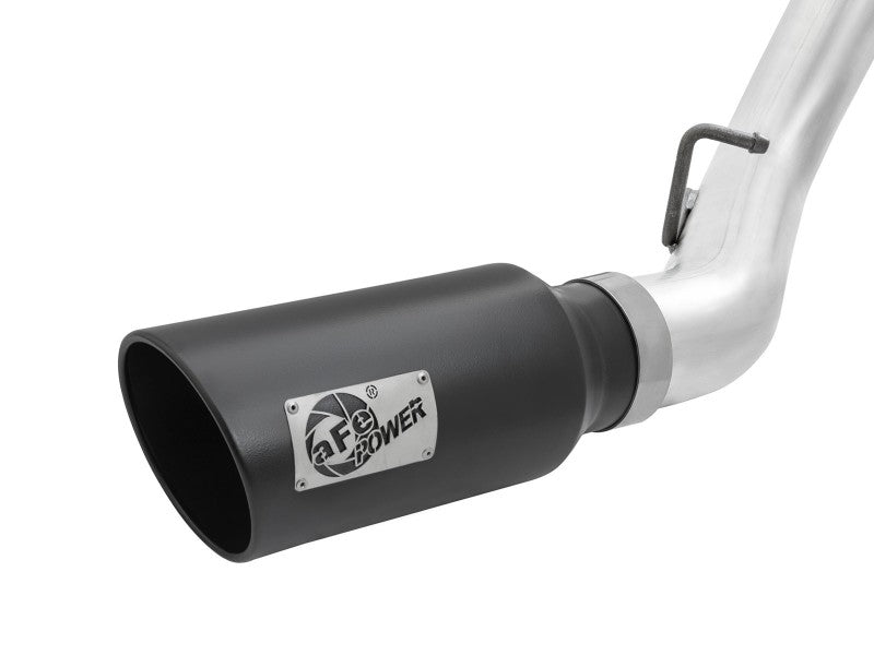 aFe Atlas Exhaust 4in Dual DPF-Back Al Steel w/ Black Tips 16-17 GM Diesel Truck V8-6.6L (td) LML aFe