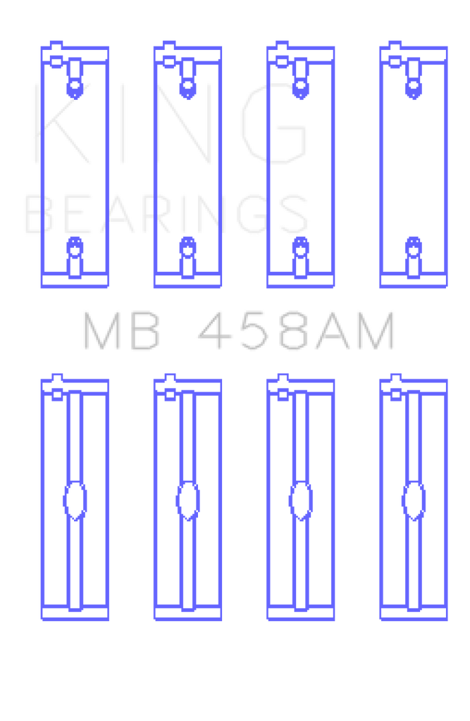 King Mitsubishi 181CI 3.0L 6G72 V6 (Size 0.5) Main Bearing Set