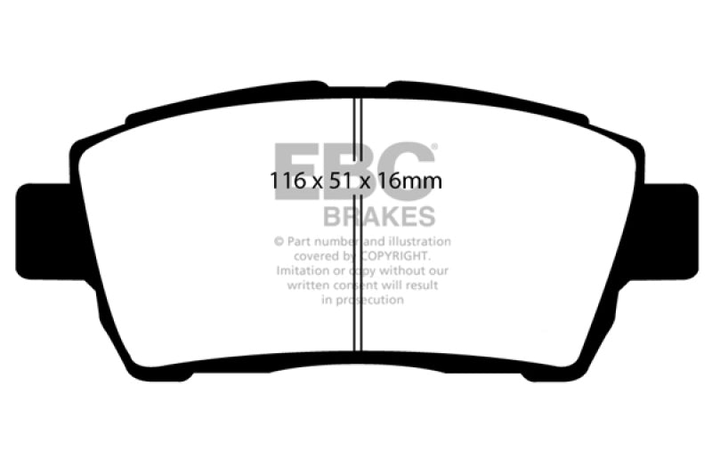 EBC 11-15 Scion IQ 1.3 Redstuff Front Brake Pads - eliteracefab.com