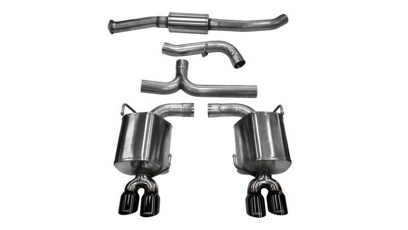 Corsa 11-13 Subaru Impreza Sedan STI 2.5L Turbo Manual Black Sport Cat-Back Exhaust - eliteracefab.com