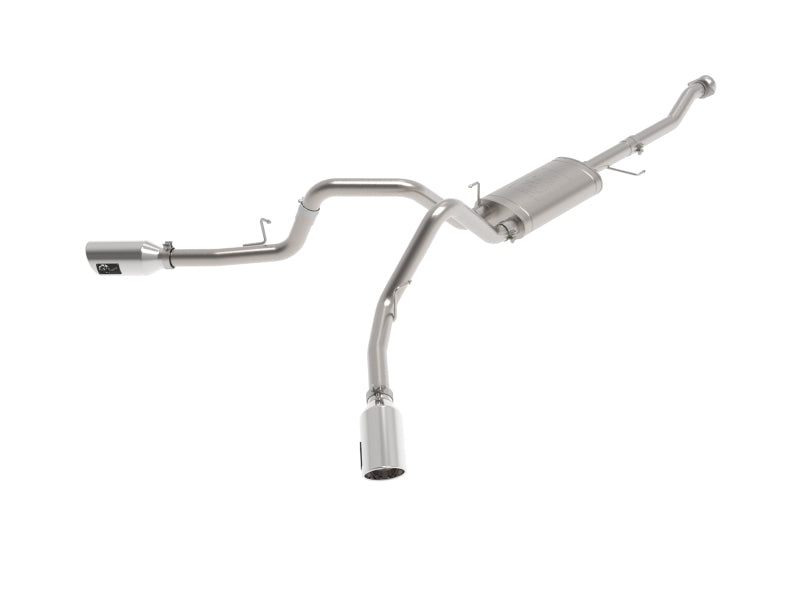 aFe Vulcan 3in 304 SS Cat-Back Exhaust 2021 Ford F-150 V6 2.7L/3.5L (tt)/V8 5.0L w/ Polished Tips aFe