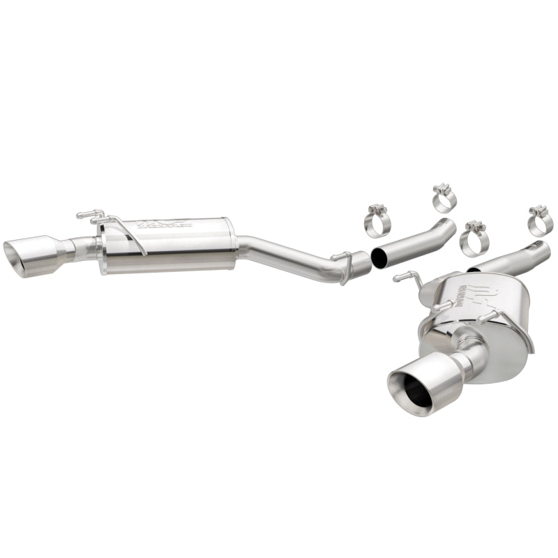 MagnaFlow Axle-Back Stainless Dual Split 4in Polished Tips 10-15 Chevrolet Camaro Convert. 3.6L V6 - eliteracefab.com