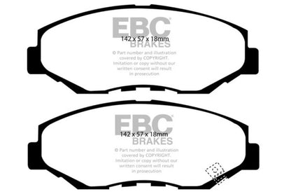 EBC 13-15 Acura ILX 1.5 Hybrid Ultimax2 Front Brake Pads - eliteracefab.com