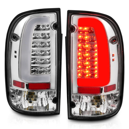 ANZO 1995-2004 Toyota Tacoma LED Taillights Chrome Housing Clear Lens (Pair) - eliteracefab.com