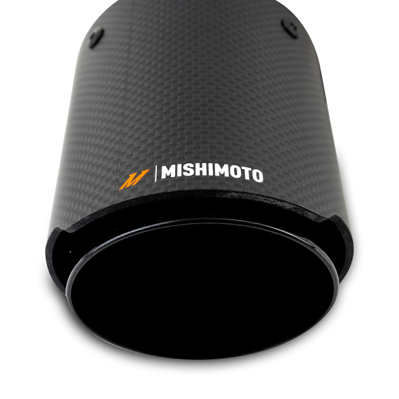 Mishimoto Carbon Fiber Muffler Tip 3in Inlet 4in Outlet Black Mishimoto