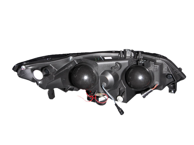 ANZO 2006-2011 Honda Civic Projector Headlights w/ Halo Black (CCFL) - eliteracefab.com