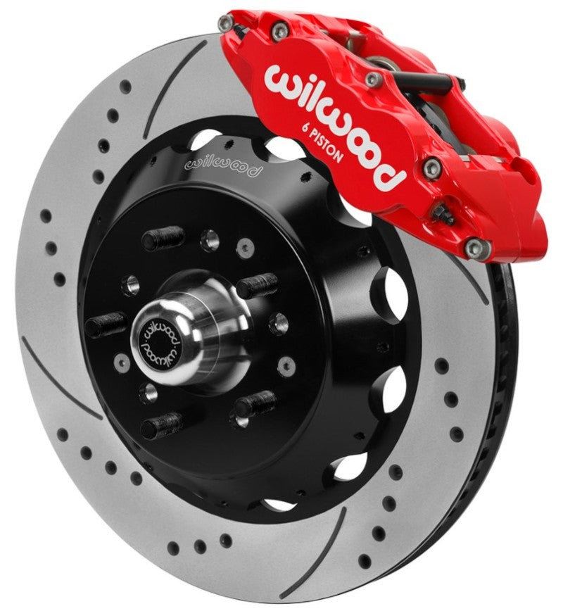 Wilwood 70-81 FBody/75-79 A&XBody FNSL6R Frt BBK 14in D/S Rtr Red Calipers Use w/ Pro Drop Spindle Wilwood