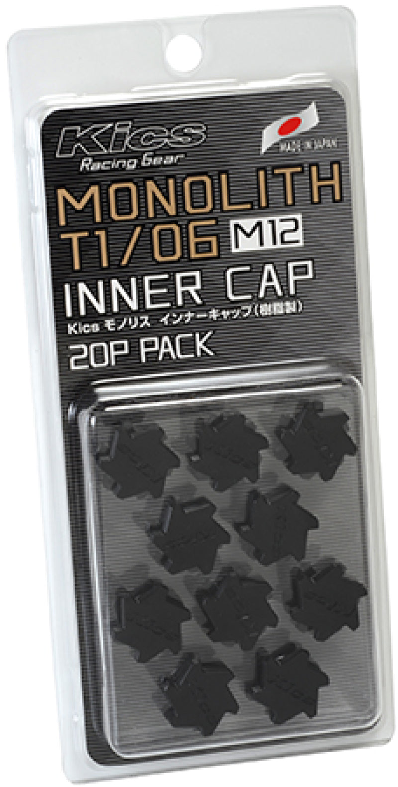 Project Kics M12 Monolith Cap - Black (Only Works For M12 Monolith Lugs) - 20 Pcs - eliteracefab.com