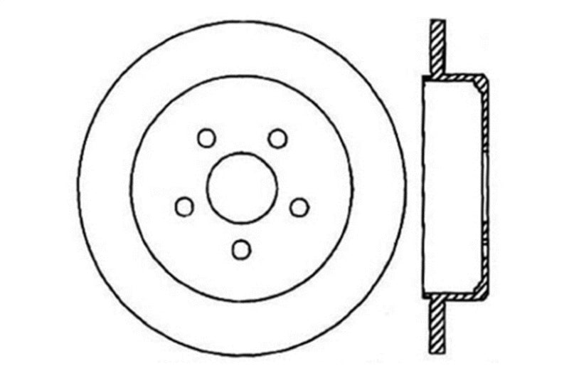 STOPTECH 03-09 CHRYSLER PTCRUISER TUR / 03-05 DODGE NEON SRT-4 REAR LEFT SLOTTED & DRILLED ROTOR, 127.63054L - eliteracefab.com