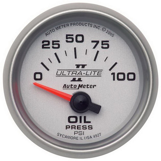 Autometer Ultra-Lite II 52mm 0-100 PSI Electrical Oil Pressure Gauge 4927