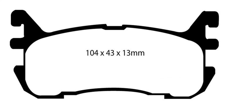 EBC 97-02 Ford Escort 2.0 Redstuff Rear Brake Pads - eliteracefab.com