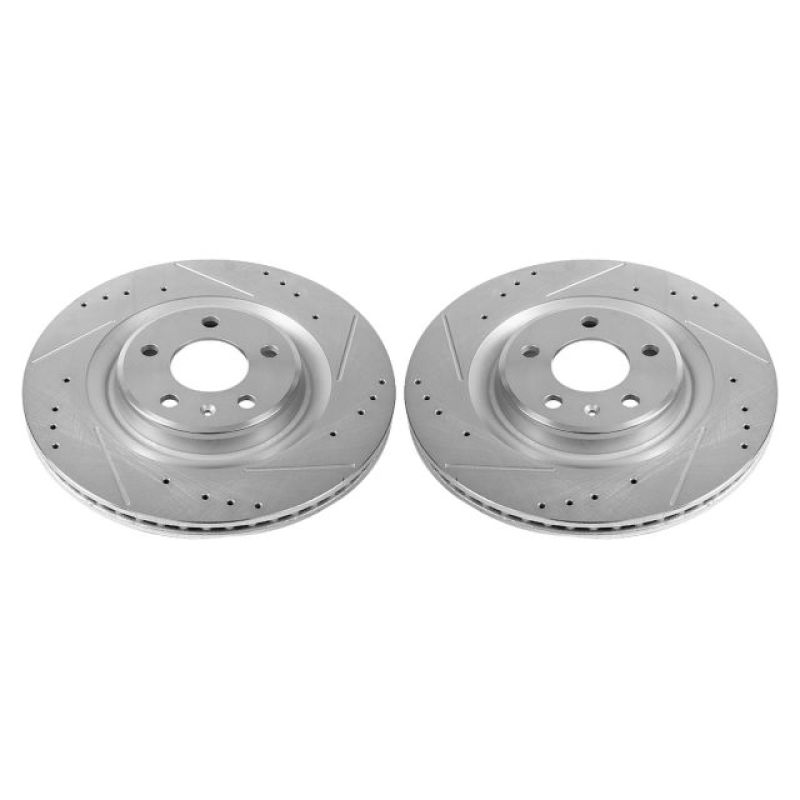 Power Stop 17-19 Audi A4 Rear Evolution Drilled & Slotted Rotors - Pair - eliteracefab.com