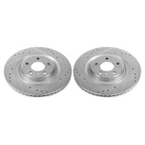 Power Stop 17-19 Audi A4 Rear Evolution Drilled & Slotted Rotors - Pair