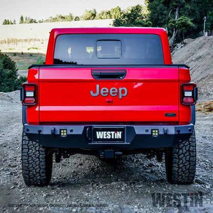 Westin 2020 Jeep Gladiator w/Sensors WJ2 Rear Bumper w/Sensor - Textured Black Westin