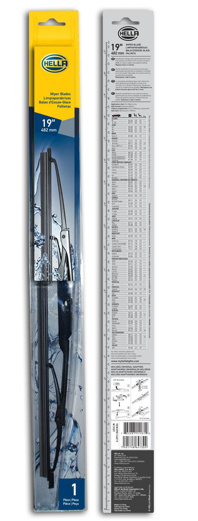 Hella Standard Wiper Blade 19in - Single - eliteracefab.com