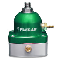 Load image into Gallery viewer, Fuelab 525 TBI Adjustable FPR In-Line 10-25 PSI (1) -6AN In (1) -6AN Return - Green