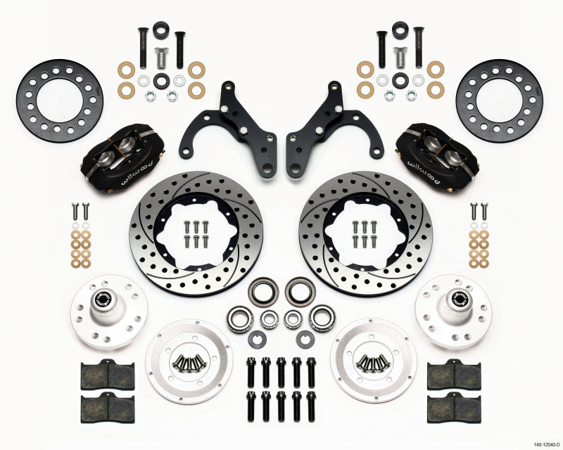 Wilwood Forged Dynalite Front Kit 11.00in Drilled 69-70 Impala Drum/Disc 69-82 Vette Wilwood