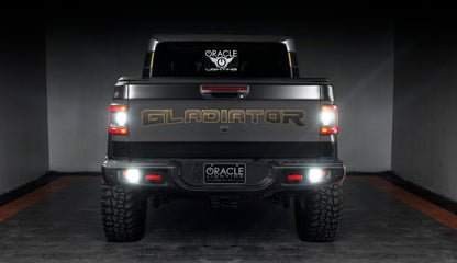 Oracle Rear Bumper LED Reverse Lights for Jeep Gladiator JT w/ Plug & Play Harness - 6000K - eliteracefab.com