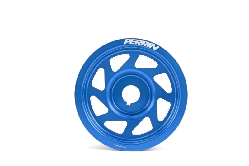 Perrin 93-11 Subaru Impreza / 02-14 WRX / 04-21 STI EJ Crank Pulley - Blue - eliteracefab.com